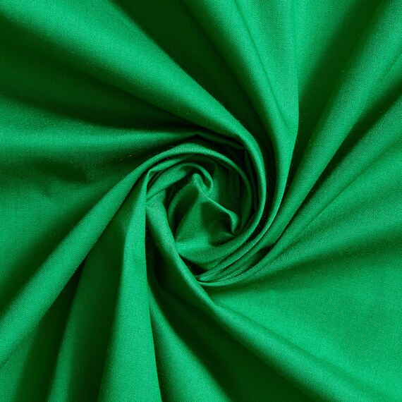 Forest Green Cotton Polyester Broadcloth Fabric Apparel Etsy