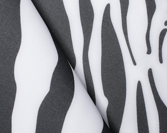 Ottertex® Waterproof Canvas Zebra Print Polyester PVC Abrasion Resistant PFAS-Free Mildew Resistant Indoor Outdoor Fabric By The Yard
