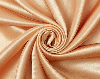 Mist Gold Crepe Back Satin Bridal Fabric for wedding dresses, decorations, drapes, crafts crepeback by the yard