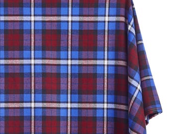 Flannel Brushed Tartan Plaid Fabric Geometric Hypoallergenic Cotton Brooklyn Yarn Dyed Fabric By The Yard To Sew Apparel, Décor, & More