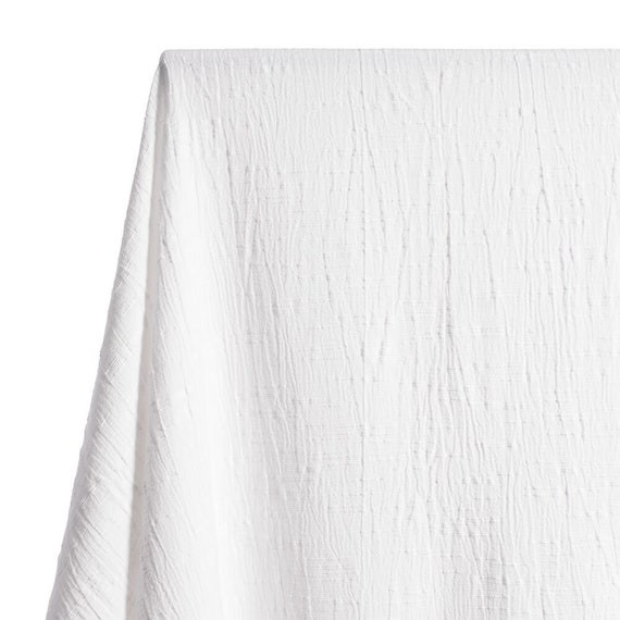 Mediterranean Slub Cotton Gauze Fabric - White 50/51 By The Yard