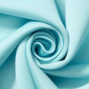 Baby Blue Scuba Knit Fabric 1.5 mm Thick Neoprene Polyester Spandex Sold BTY 58&#39;&#39; Wide