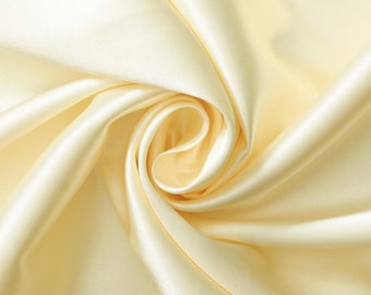 Off White Stretch Charmeuse Bridal Satin Fabric for Wedding Dress 58/60" inches By the Yard Charmuse