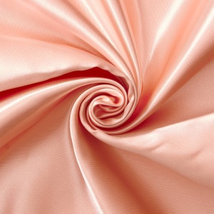 Rose Bridal Satin Fabric Silky Poly 60&quot; Wide Heavy Wedding Dress Drapery By The Yard