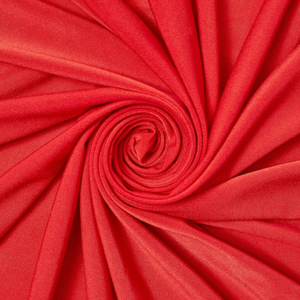 Rood ITY-stof Polyester gebreid jersey 2-weg spandex stretch 58/60" BTY