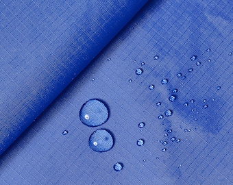 Ottertex® Nylon Ripstop (PU Coated) 70 Denier 100% Nylon 62/62" Wide Waterproof Fabric BTY Royal Blue