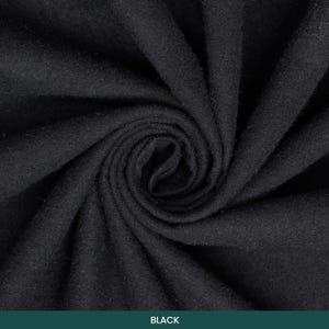 Cotton Flannel Fabric (5 oz) 100% Hypoallergenic 44/45 Inch Insulating By The Yard For Sewing Apparel, Accessories, & Décor Black