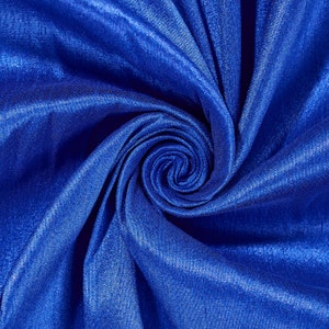 Royal Blue-163 Silky Dupioni Shantung Fabric 100% Polyester for Apparel Home Decor By the Yard