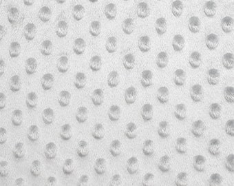 Silver Minky Dot Super Soft Cuddle Fleece Fabric 58/60" Sold By The Yard