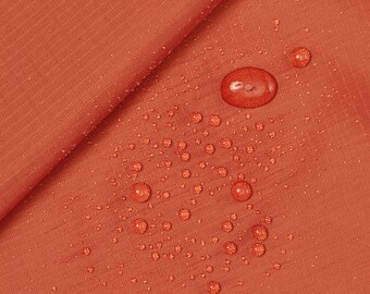 Ottertex® Nylon Ripstop (powłoka DWR) 70 denier 100% nylon 58/60" szerokości wodoodporna tkanina BTY Rust