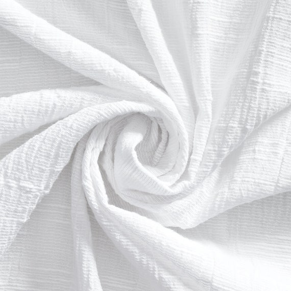 Mediterranean Slub Cotton Gauze Fabric White 50/51 by the Yard 
