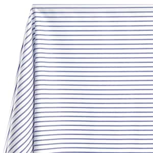 Suave 1/4&quot; Pinstripe Shirting Poplin Fabric - Imperial Blue 58/60&quot; By The Yard