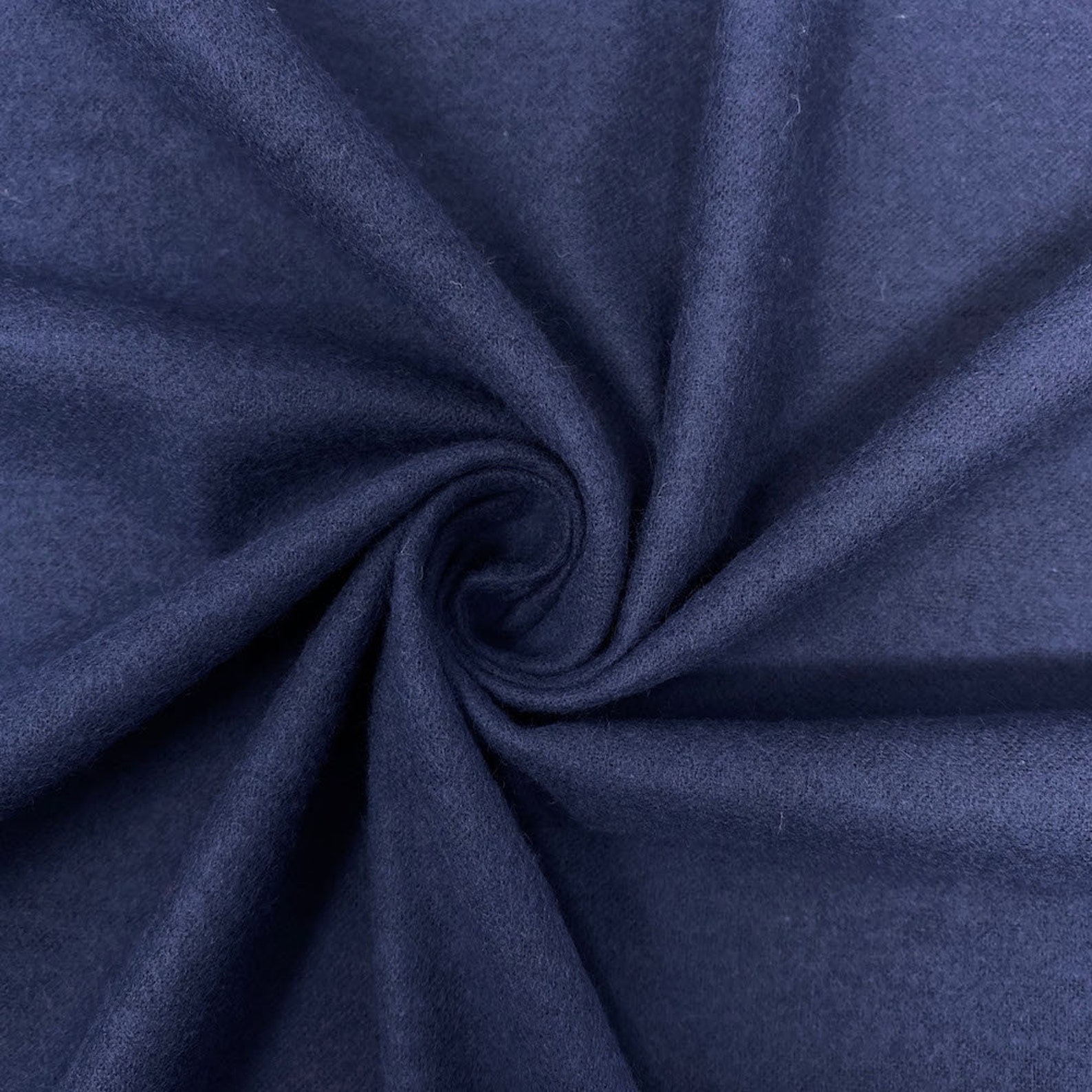 Navy Cotton Flannel Fabric 45 Wide Soft Warm Comfy By Etsy