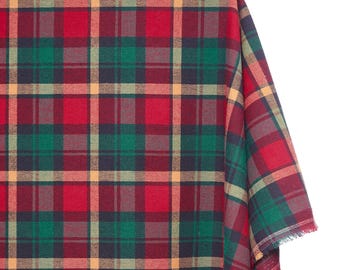 Flannel Brushed Tartan Plaid Fabric Geometric Hypoallergenic Cotton Stirling Yarn Dyed Fabric By The Yard To Sew Apparel, Décor, & More