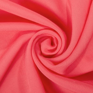 Coral Rayon Challis Fabric 100% Rayon 53/54&quot; wide Sold by the Yard Many Colors