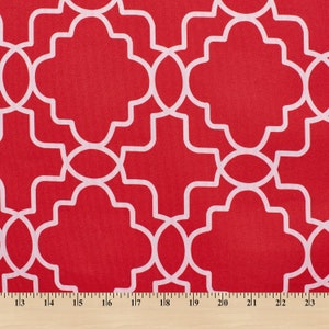 Ottertex™ Printed Canvas Fabric Waterproof Outdoor 60&quot; Wide 600 Denier By The Yard - Trellis Red