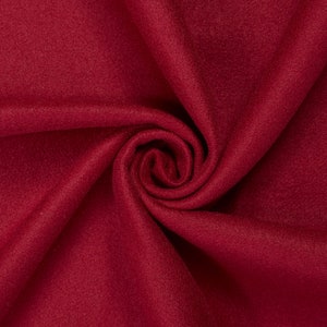 Burgundy Brushed 100% Polyester Wool Coating Fabric Soft 58&quot; Wide 15 Colors By The Yard