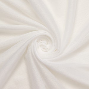 Medium Weight Weft Fusible Interfacing 60" Iron On Polyester Fabric Sold By The Yard - Off White