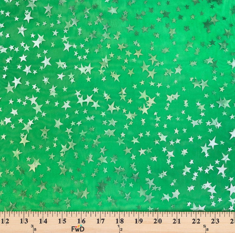 Crafts Kelly Green Crystal Sheer Organza Fabric for Fashion Decorations 58 By the Yard