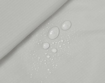 Ottertex® Nylon Ripstop (powłoka DWR) 70 Denier 100% nylon 58/60" szeroka tkanina wodoodporna BTY srebrny