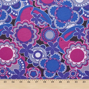 Ottertex™ Printed Canvas Fabric Waterproof Outdoor 60&quot; Wide 600 Denier By The Yard - Paradise Purple