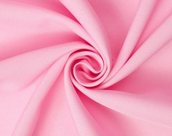 Tela de popelín rosa poliéster sólido 60'' cortado a medida cubiertas de mesa decoración ropa