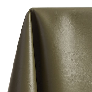 Olive Ottertex Vinyl Fabric Faux Leather Pleather Upholstery 54&quot; Wide By the Yard