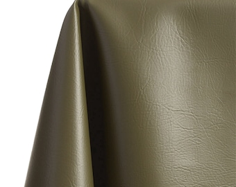 Tapicería de cuero sintético de tela de vinilo Ottertex de color verde oliva, corte a medida de 54" de ancho