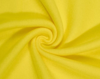 Neon Yellow Solid Polar Fleece Fabric Anti-Pill 60" Wide By the Yard