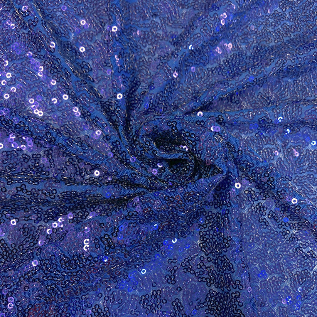 Micro Sequins Zigzag Micro Sequins Starlight Fabric on Stretch Mesh Fabric 50
