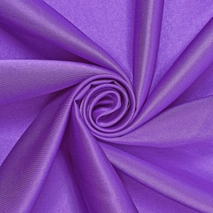 Purple Crepe Back Satin Bridal Fabric for wedding dresses, decorations, drapes, crafts crepeback by the yard