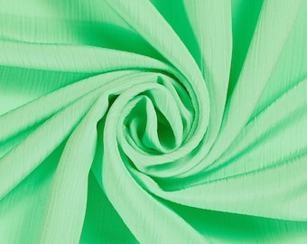 Mint Crinkle Polyester Fabric 60" Wide Many Colors Draping & Apparel