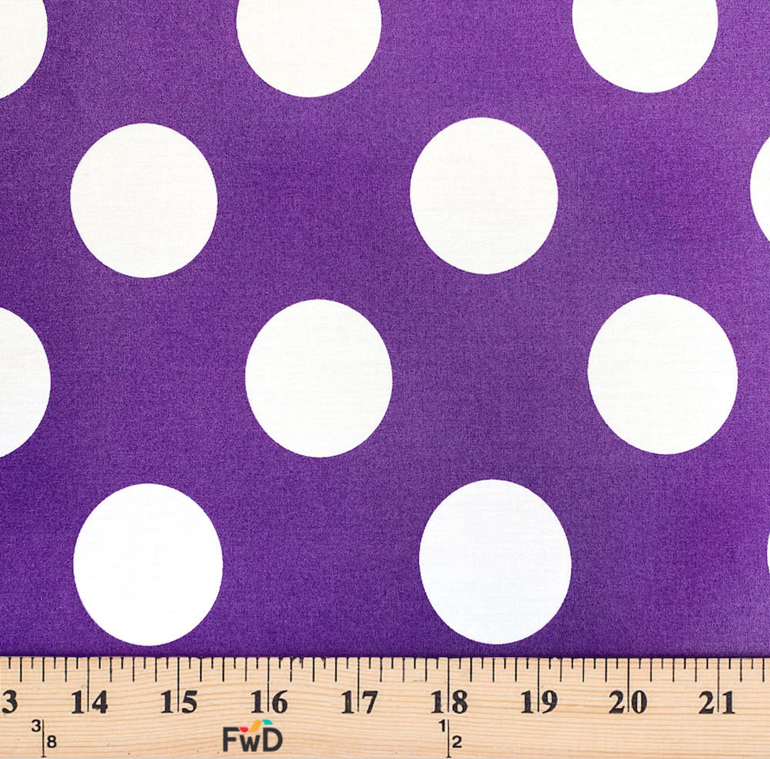 Polka Dot Extra Large Printed Fabric Purple / White 100 Etsy