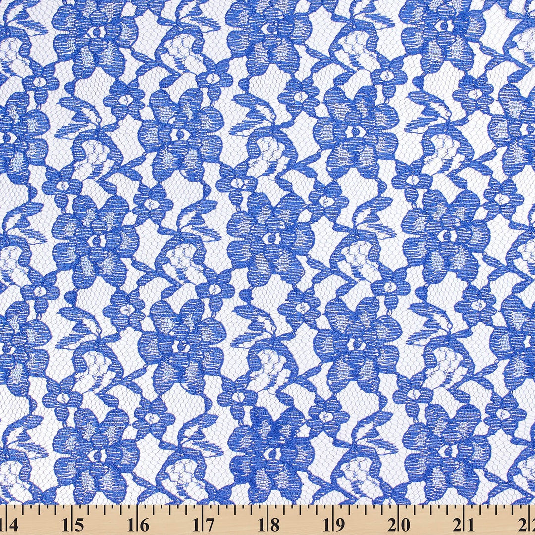 Sky Blue Raschel Stretch Lace Matina