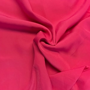 Fucshia Peachskin Fabric 100% Polyester 58&quot; Wide Sold By The Yard Many Colors Available