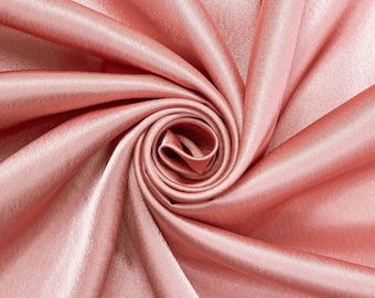 Dusty Rose Crepe Back Satin Bridal Fabric for wedding dresses, decorations, drapes, crafts crepeback by the yard