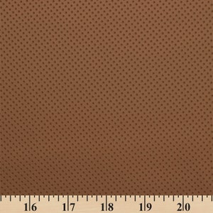 Tan Dotted Stretch Vinyl Fabric Upholstery Faux Leather Pleather 54&quot; Wide By the Yard