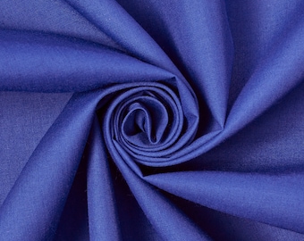 Royal Blue Cotton Polyester Broadcloth Fabric 60" Inches Apparel Solid PolyCotton Per Yard