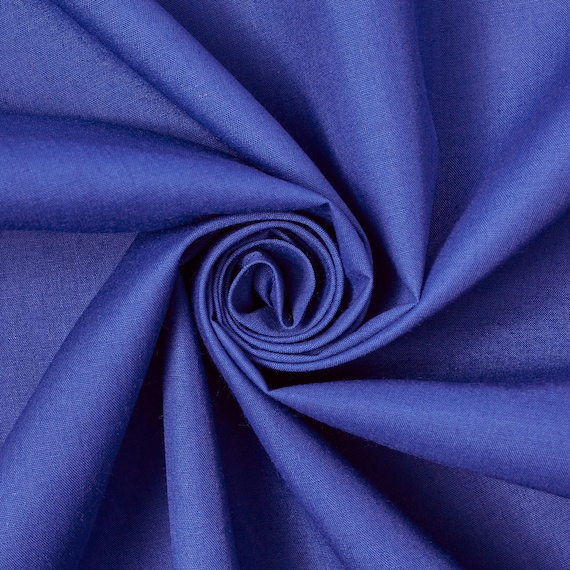 Royal Blue Cotton Polyester Broadcloth Fabric 60 Inches Apparel