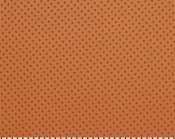 Terracotta Dotted Stretch Vinyl Fabric Upholstery Faux Leather Pleather 54" Wide By the Yard