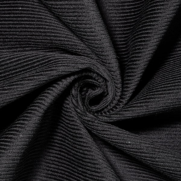 Standard Wale Corduroy 100% Cotton 58/59" 11 WPI Fabric By The Yard - Black