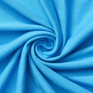 Turquoise Cotton Jersey Spandex Knit Stretch Fabric 58/60&quot; wide All colors