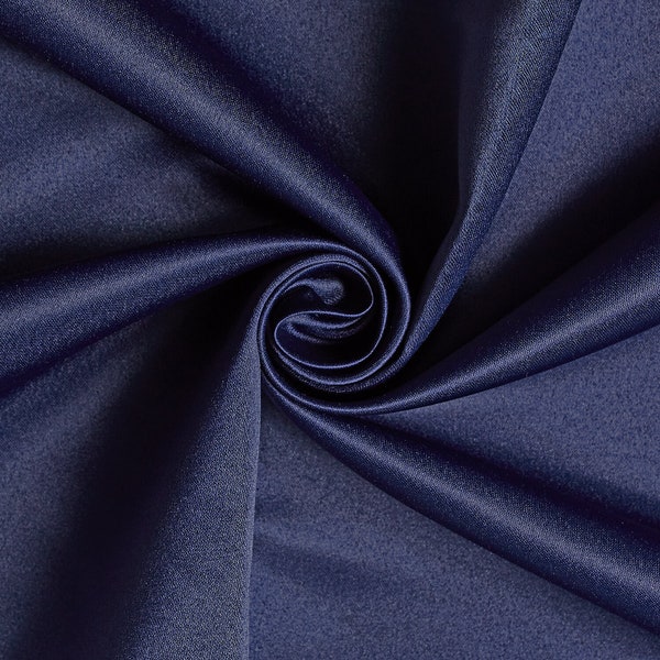 Vestido de dama de honor de tela duquesa de raso mate azul marino (Peau de Soie) 60" de ancho vendido BTY
