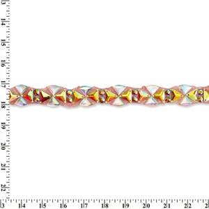 Cross Resin Rhinestone Iron On Gel Backed Trim Sold By The Yard