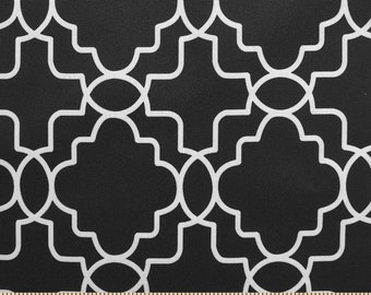 Ottertex™ Printed Canvas Fabric Waterproof Outdoor 60" Wide 600 Denier By The Yard - Trellis Black