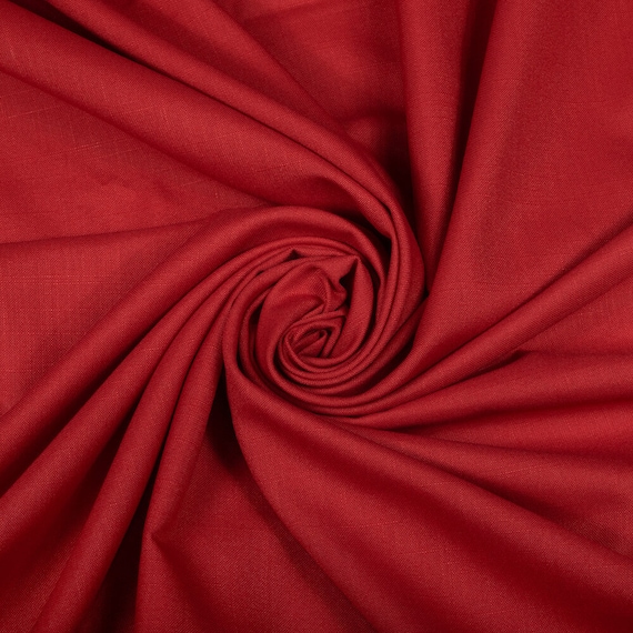 Lino Italiano 60 Fabric by the Yard Red 
