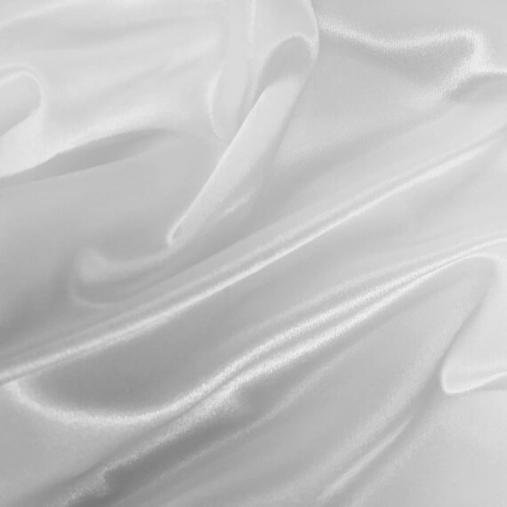 White Crepe Back Satin Bridal Fabric For Wedding Dresses Etsy