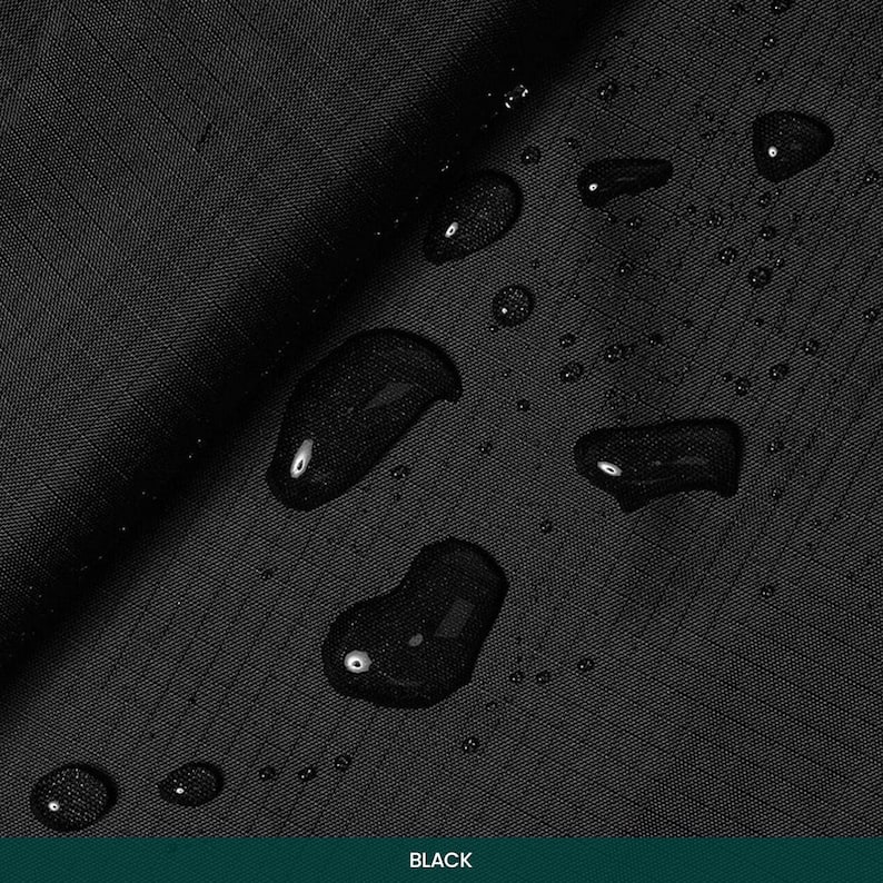 Ottertex® Nylon Ripstop Fabric Waterproof Heavy Duty Outdoor Lightweight By The Yard Wholesale Black