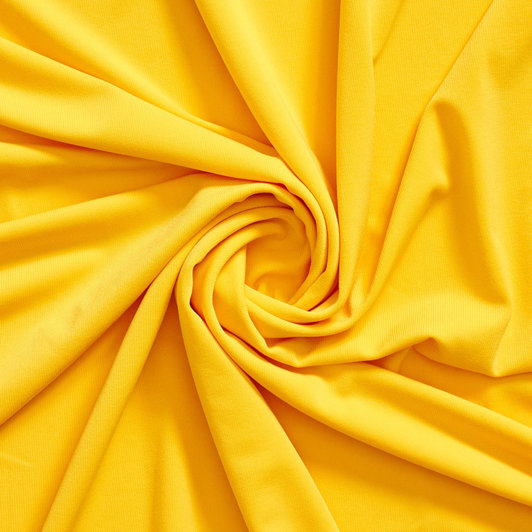 Yellow ITY Fabric Polyester Spandex Knit Jersey 2 Way Spandex - Etsy