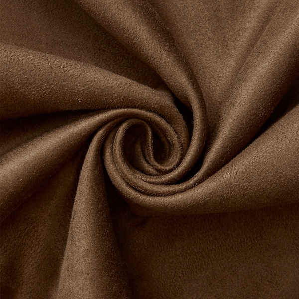 Microsuede Fabric - Chocolate Brushed Polyester Twill 60" By The Yard